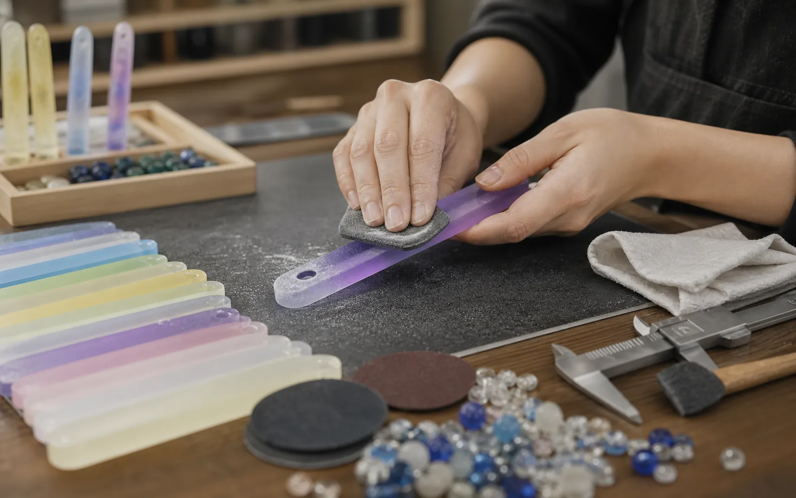Polished acrylic and finishing tools