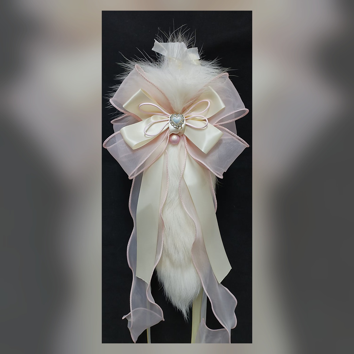Crimson Ribbon Plush Tail Set
