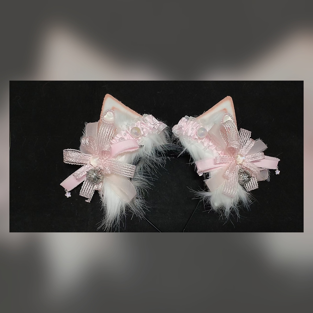 Blush Feather Ear Clips