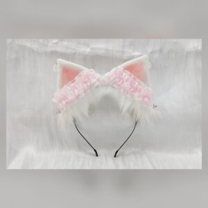 Pink Lace Ear Headband