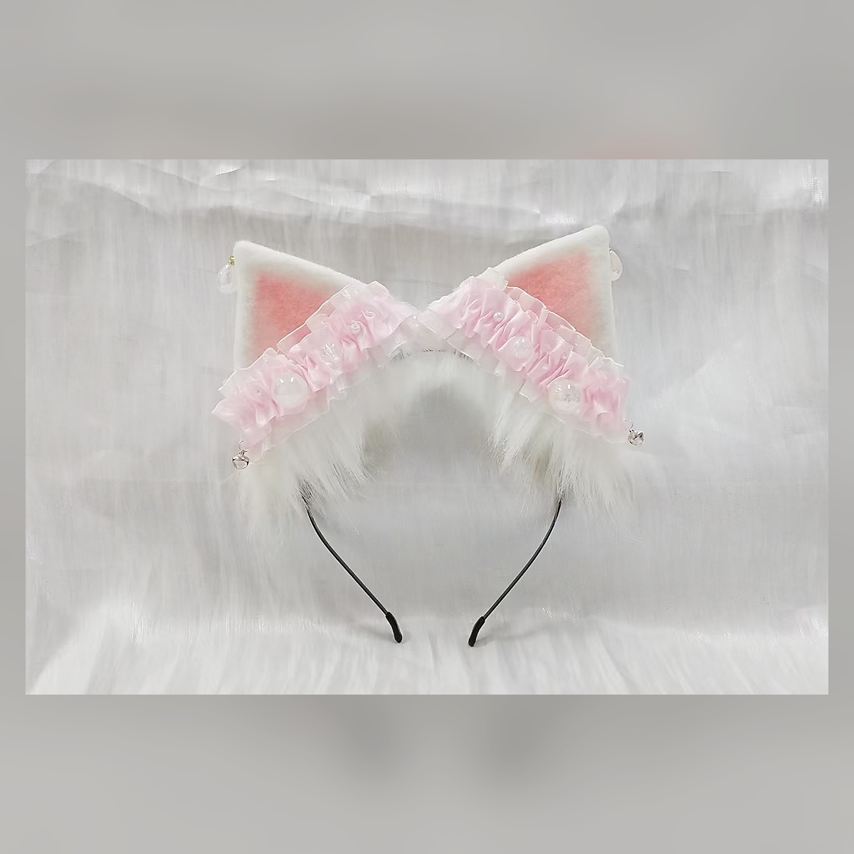 Pink Lace Ear Headband