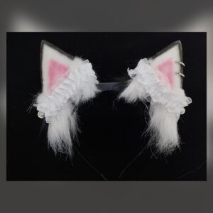 Snow Kitten Ear Headband