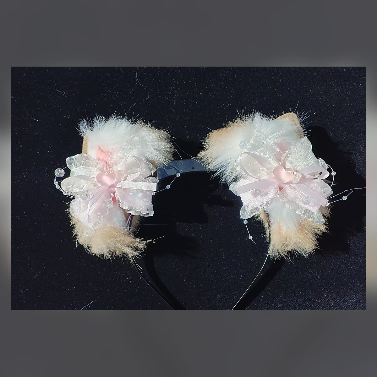Ivory Bow Ear Headband