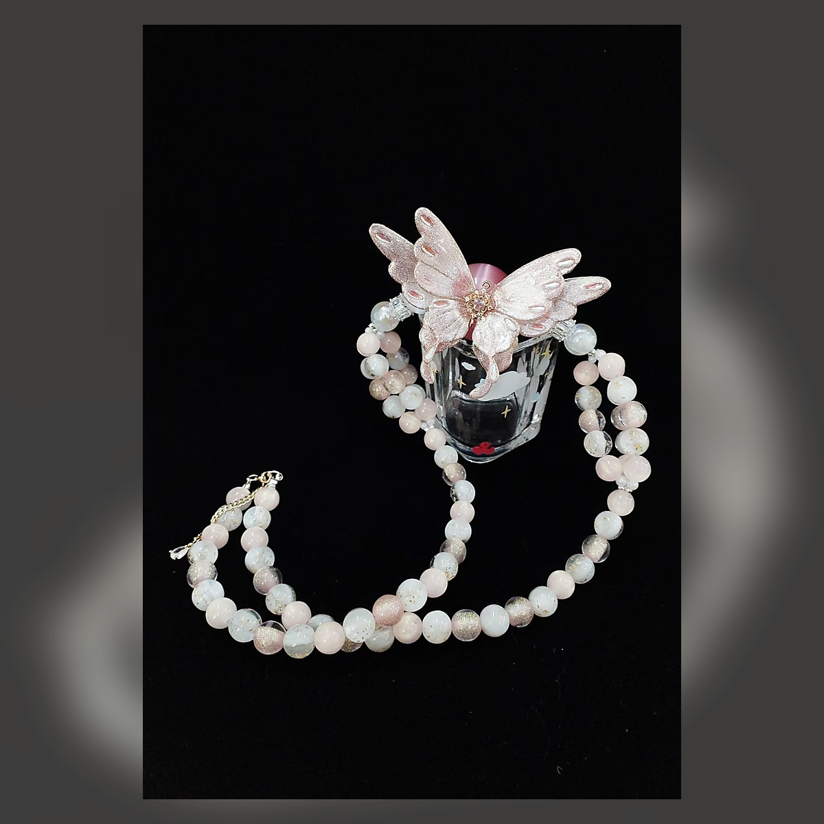 White Pearl Dragon Necklace