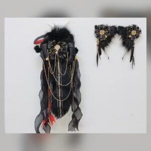 Black Tassel Ear Headpiece