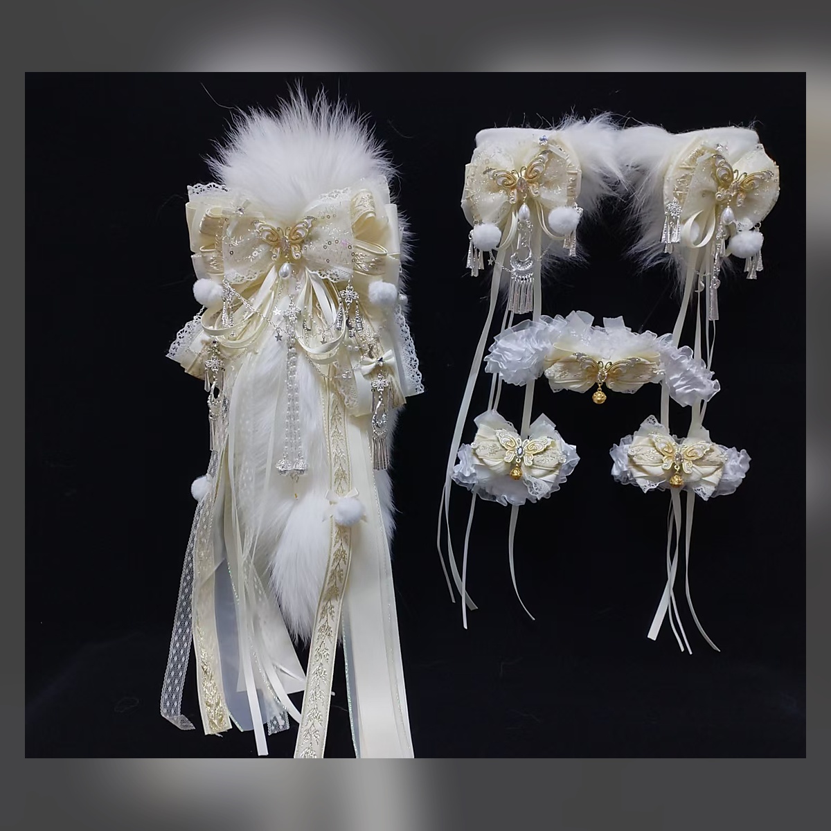Ivory Rose Ear Set
