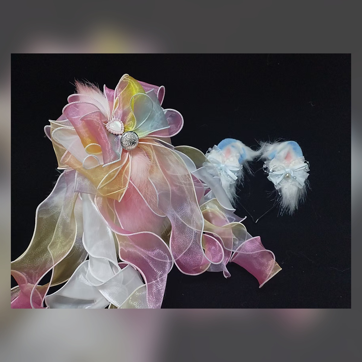 Pastel Flower Ear Clips
