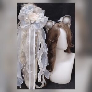 Ivory Floral Ear Headpiece