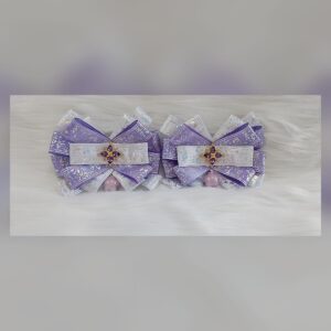 Lavender Bow Clip Set