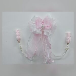 Blush Ribbon Clip Set