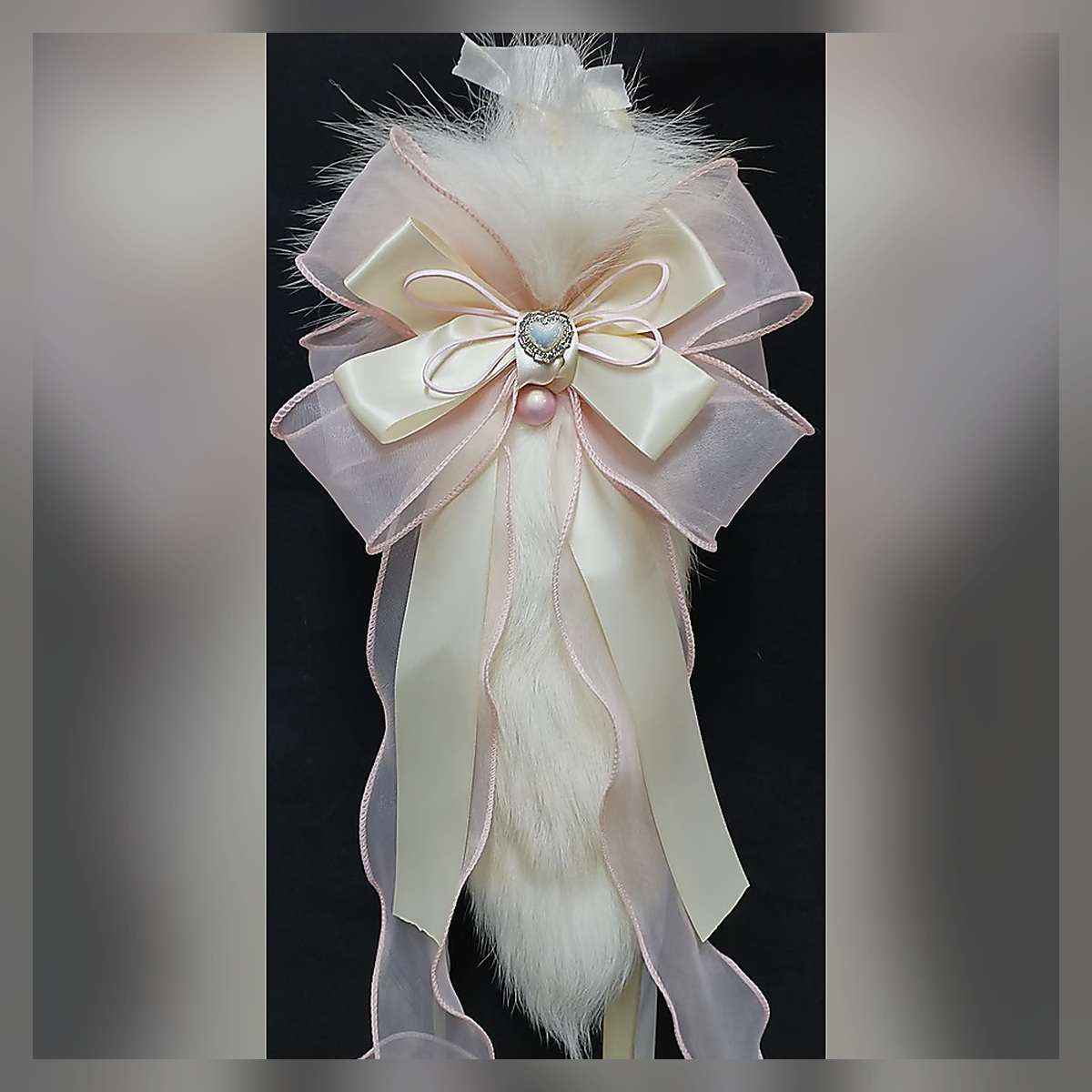 Crimson Ribbon Plush Tail Set - Image 3