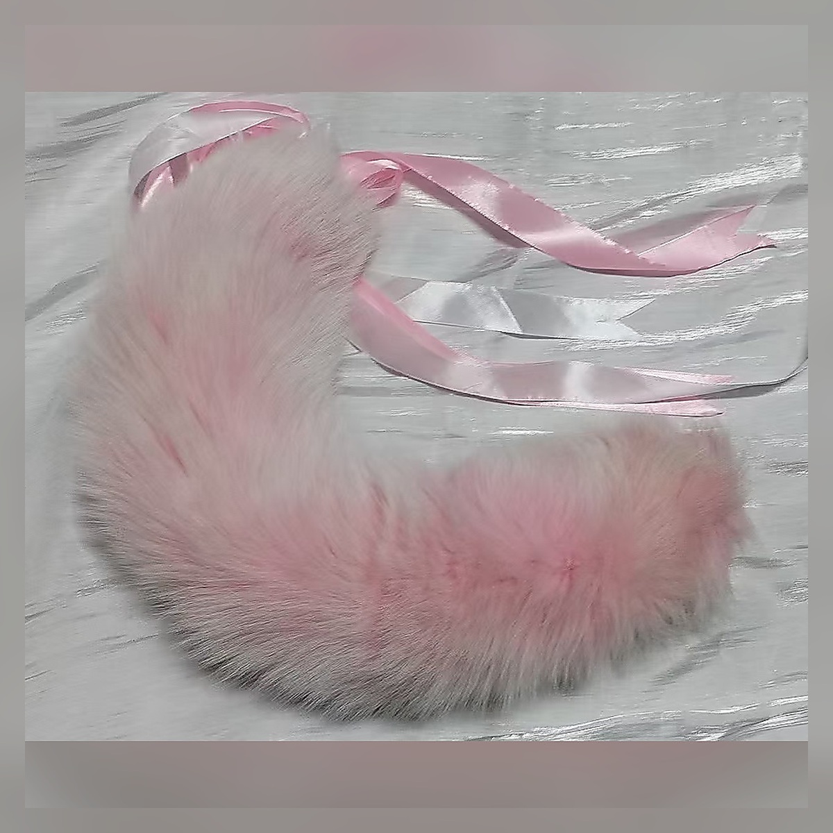 Silver Lace Plush Tail Set - Image 3