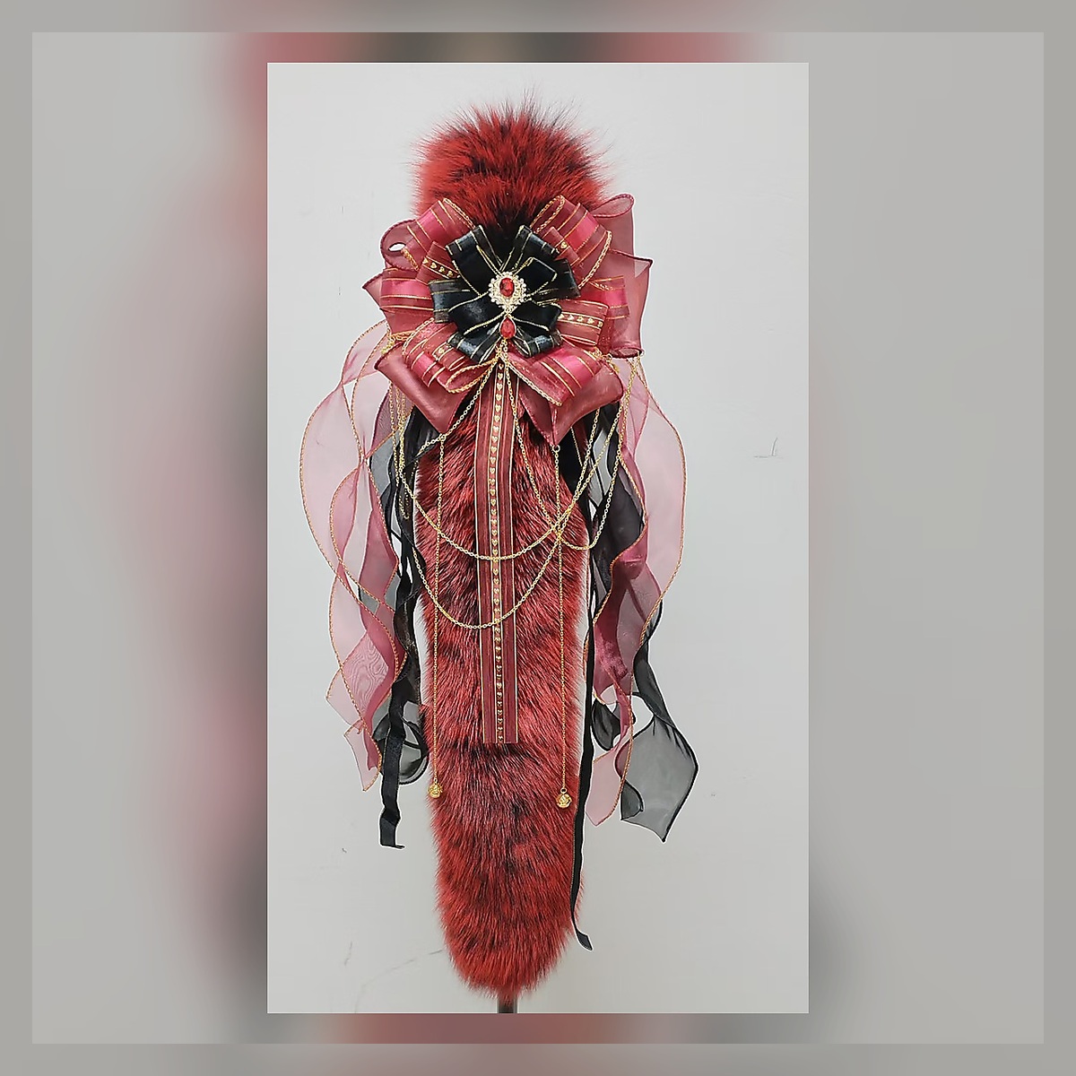 Noir Velvet Ribbon Tail Set - Image 2