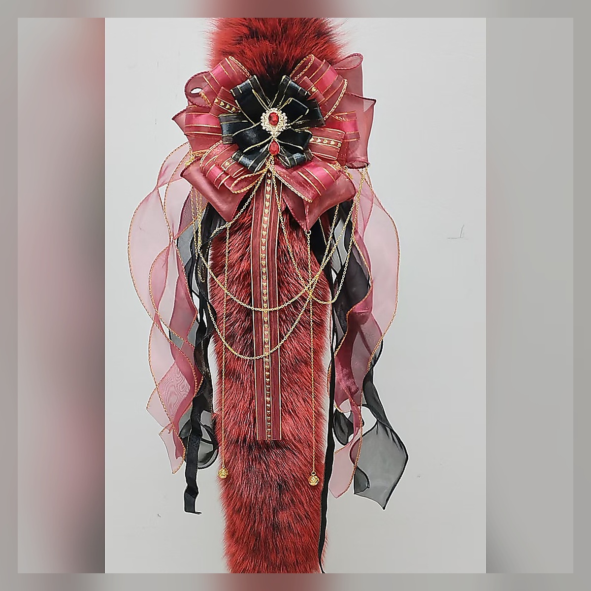 Noir Velvet Ribbon Tail Set - Image 3