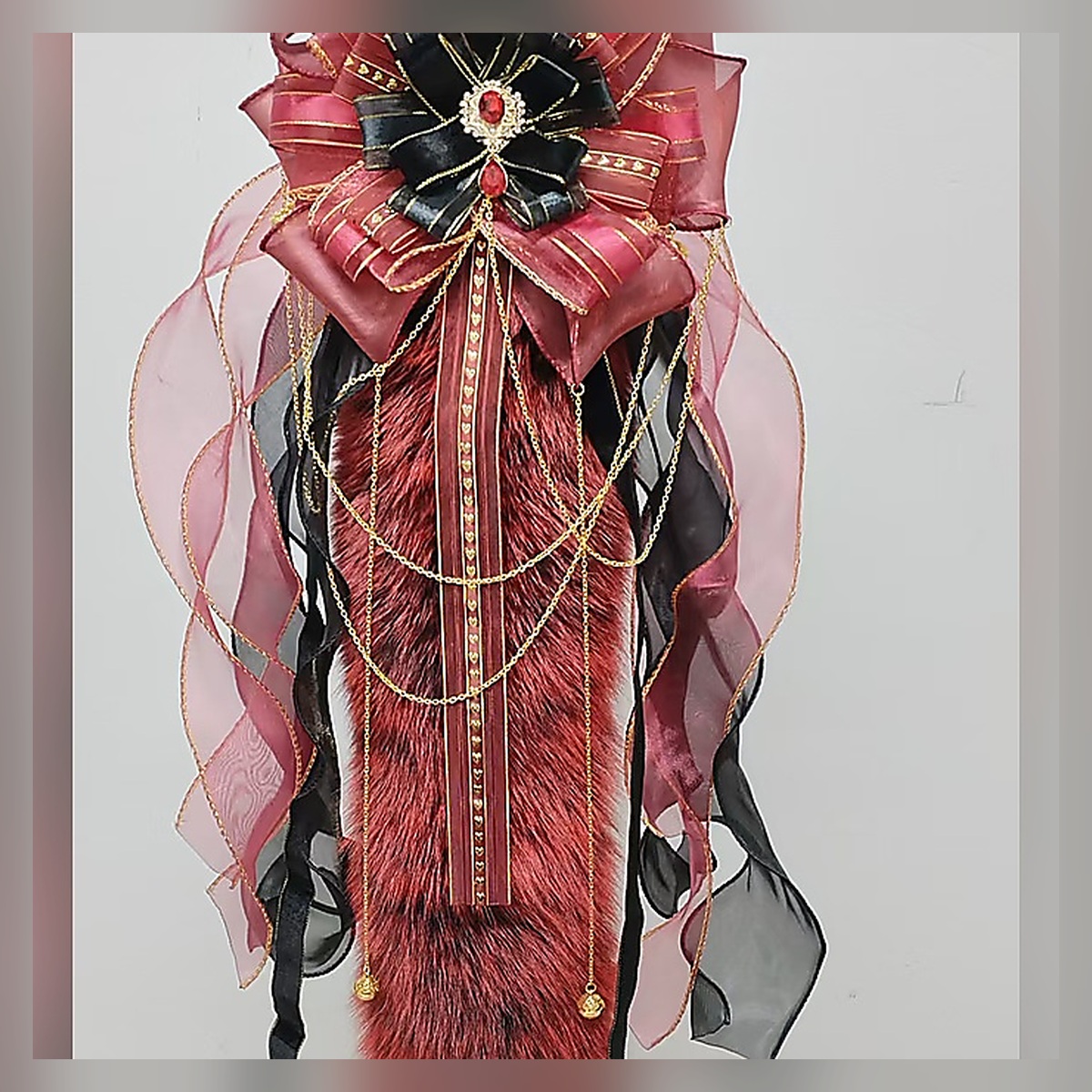 Noir Velvet Ribbon Tail Set - Image 4