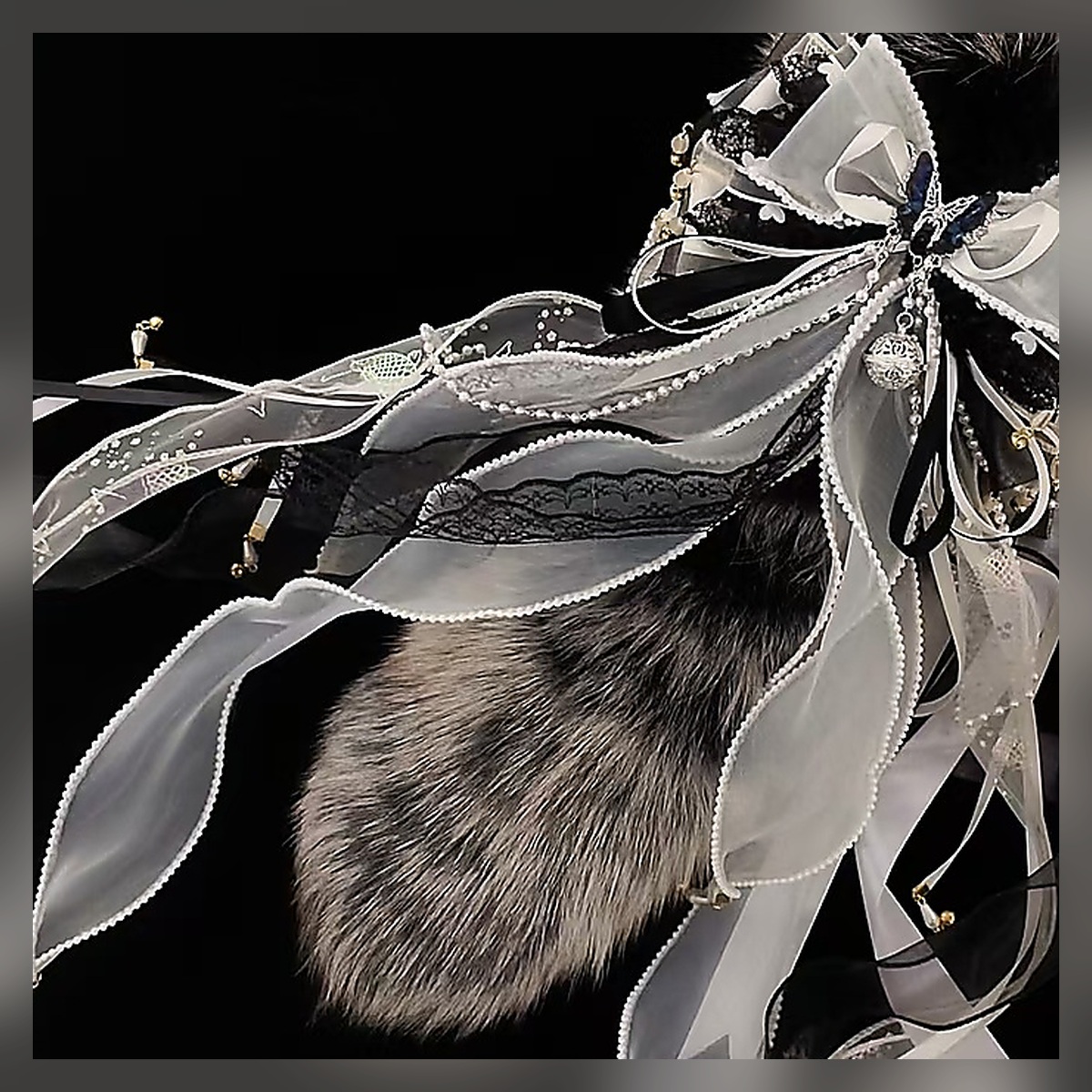 Cherry Bloom Ribbon Tail Set - Image 4