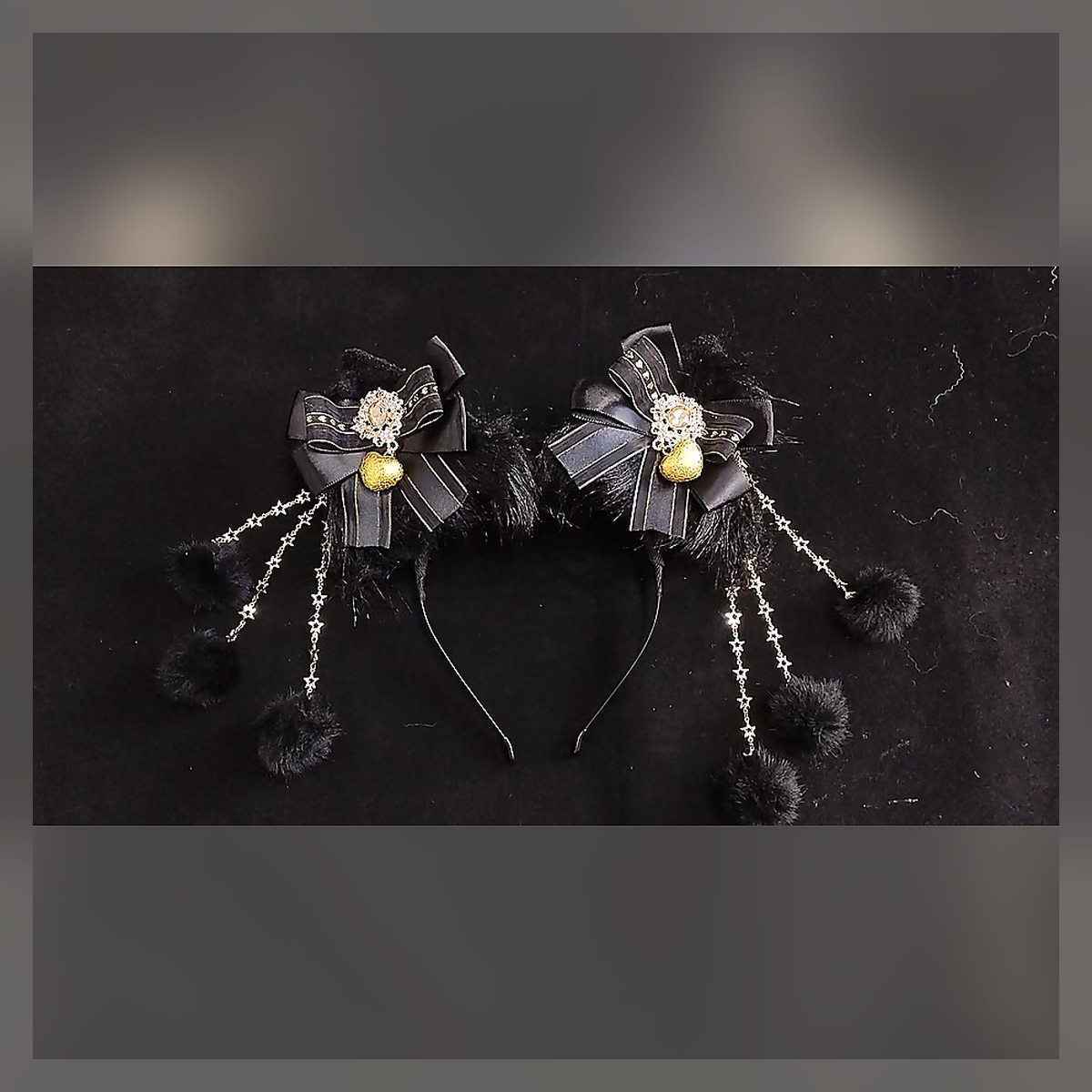 Midnight Ribbon Ear Headband - Image 3