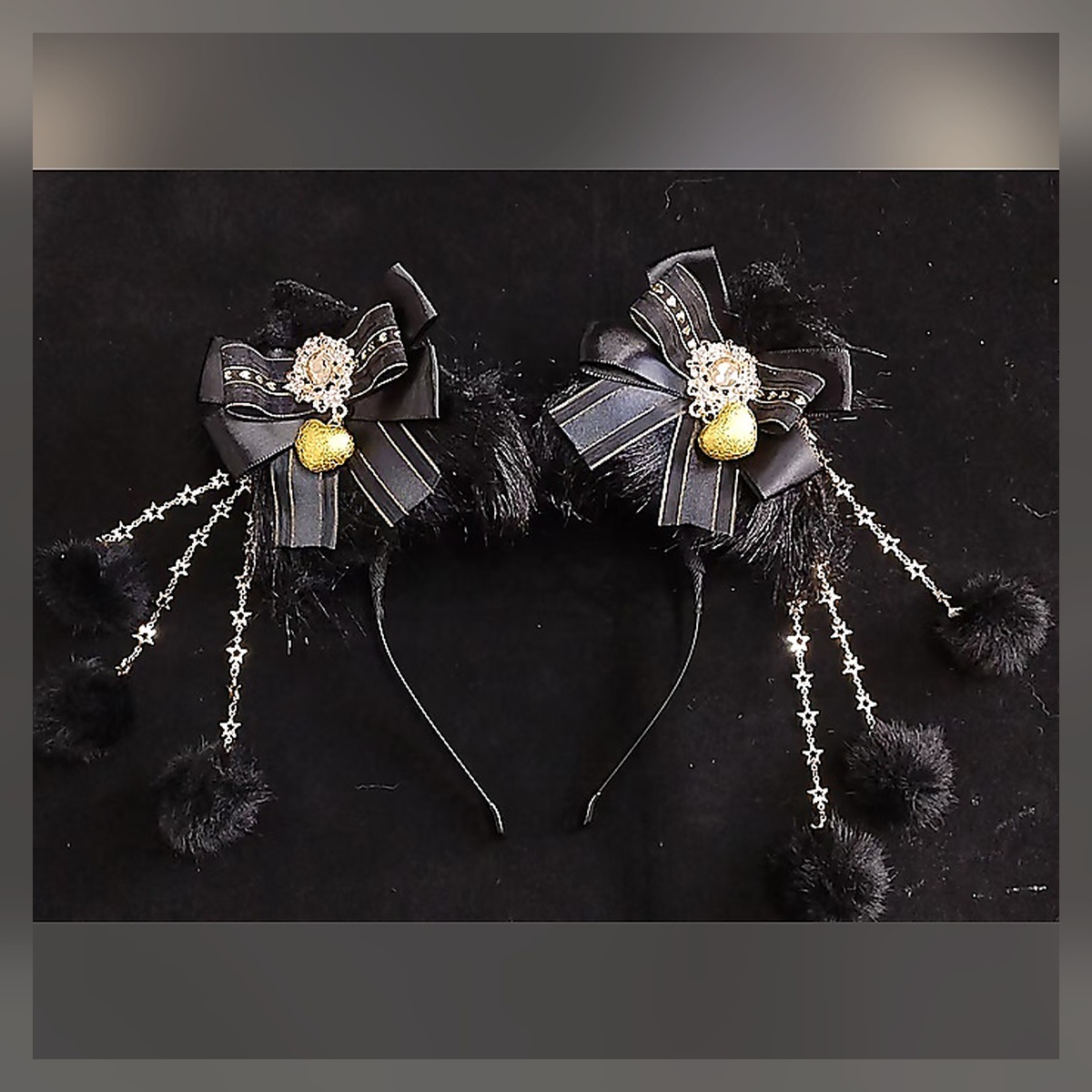 Midnight Ribbon Ear Headband - Image 4