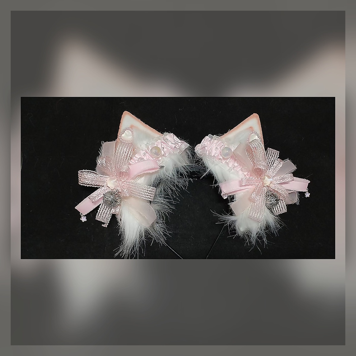 Blush Feather Ear Clips - Image 2