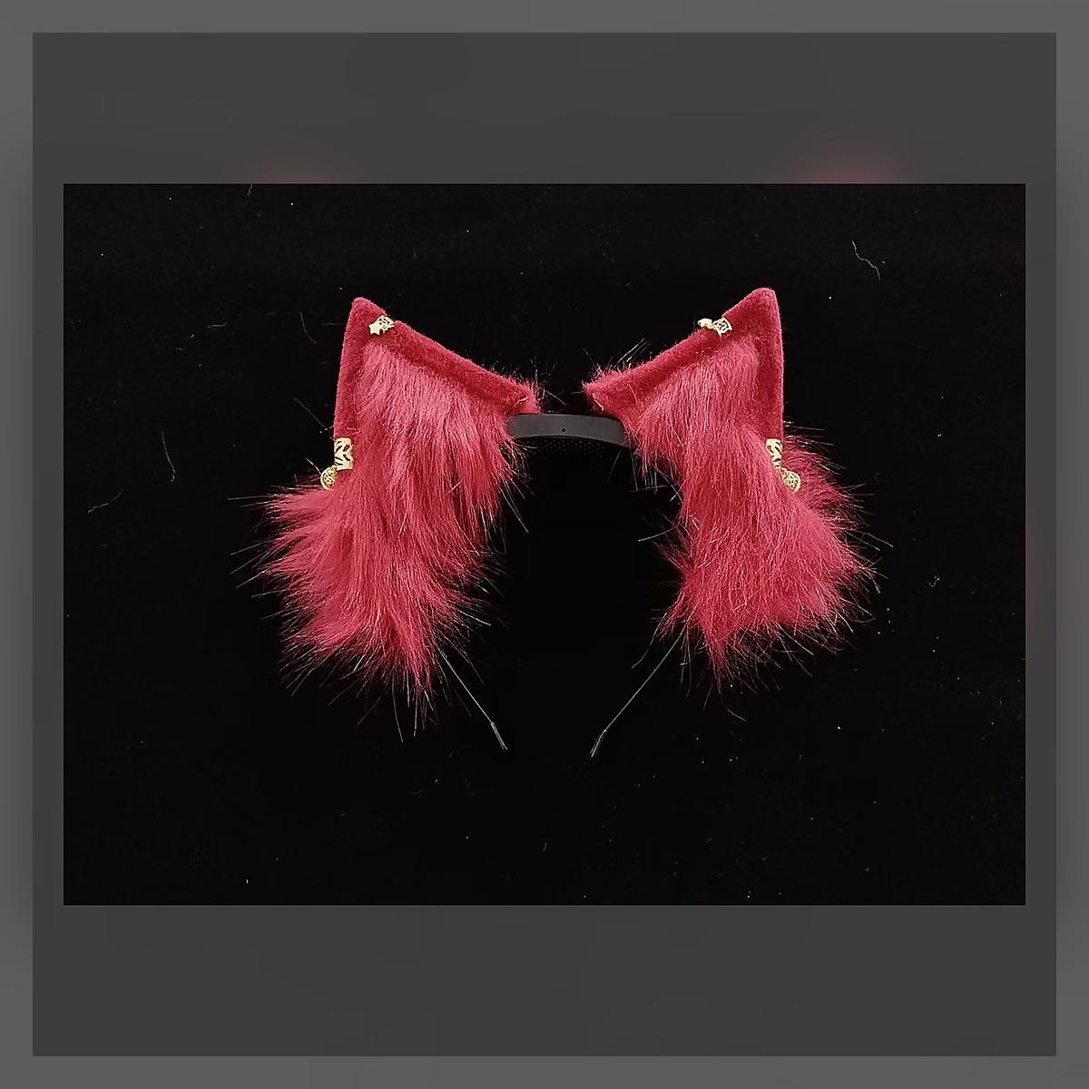 Ruby Fur Ear Headband - Image 2