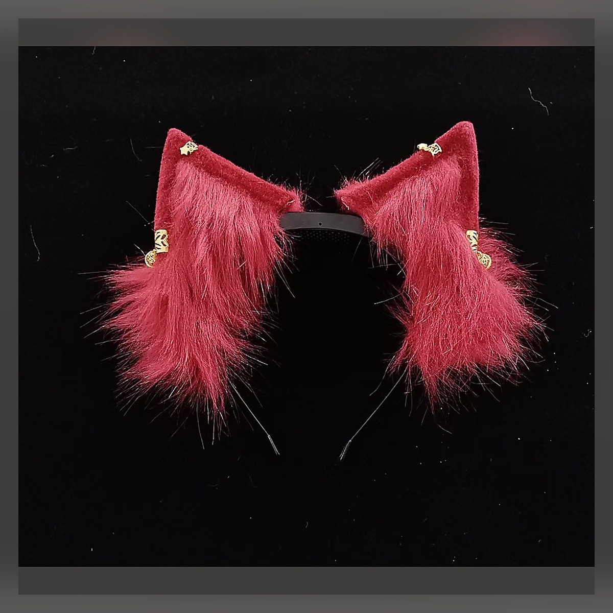 Ruby Fur Ear Headband - Image 3