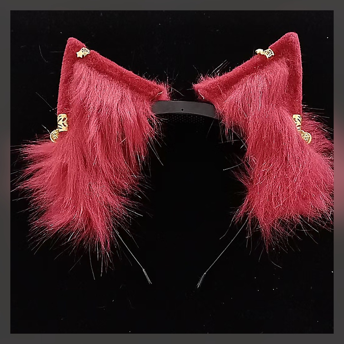 Ruby Fur Ear Headband - Image 4