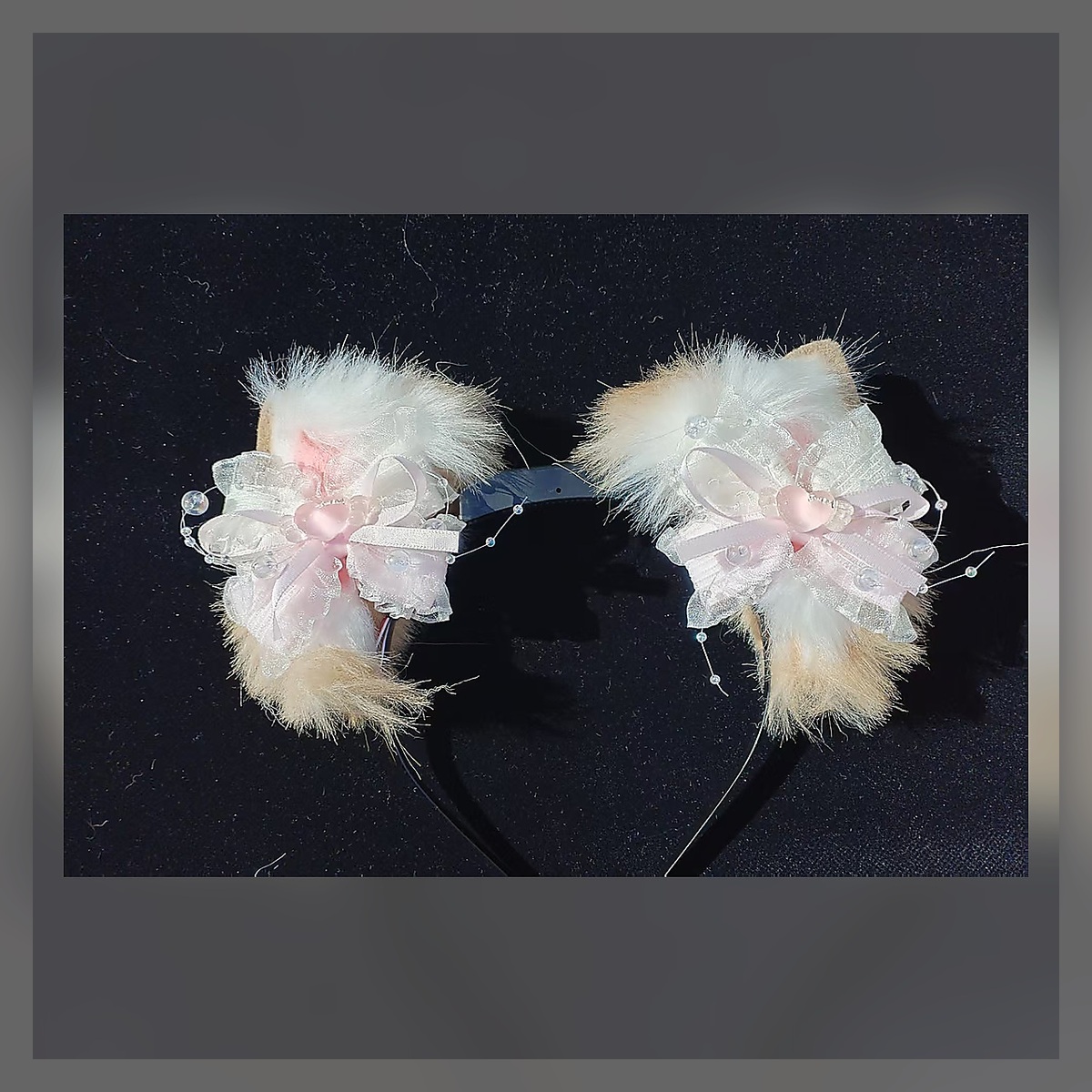 Ivory Bow Ear Headband - Image 2