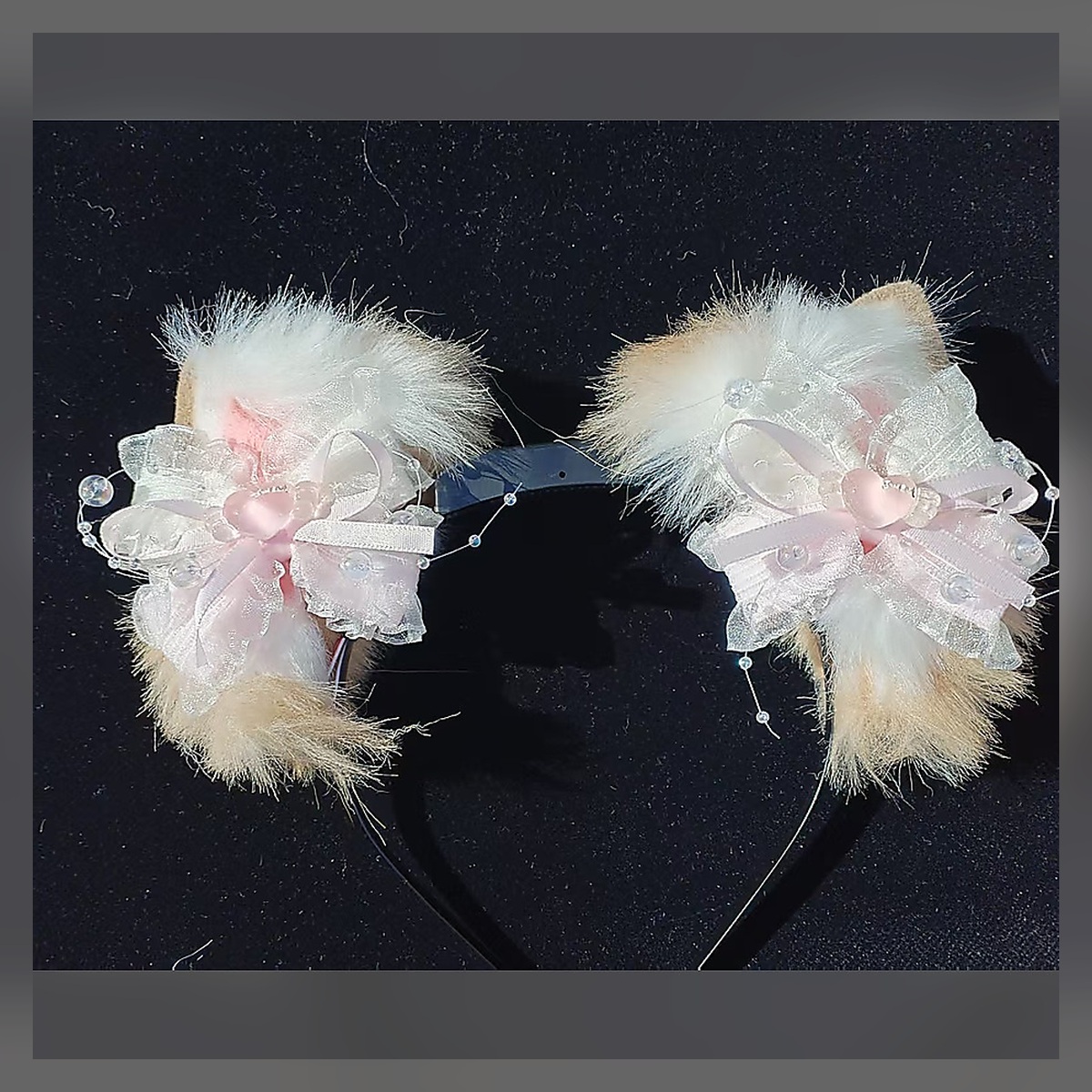 Ivory Bow Ear Headband - Image 3