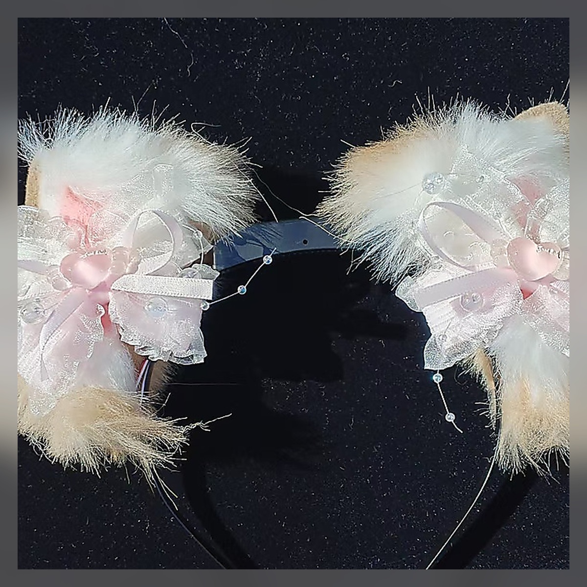 Ivory Bow Ear Headband - Image 4