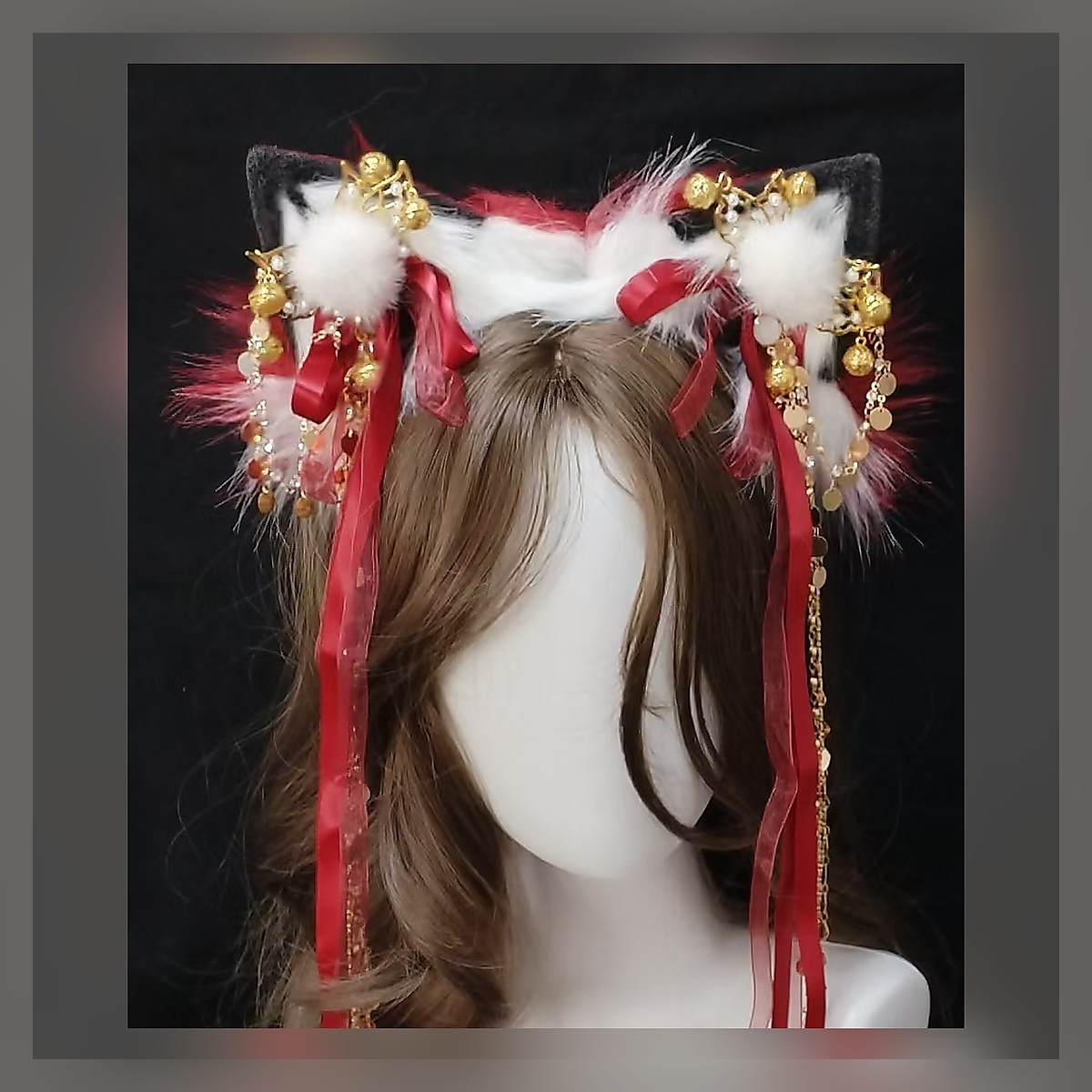 Crimson Tassel Ear Headband - Image 2