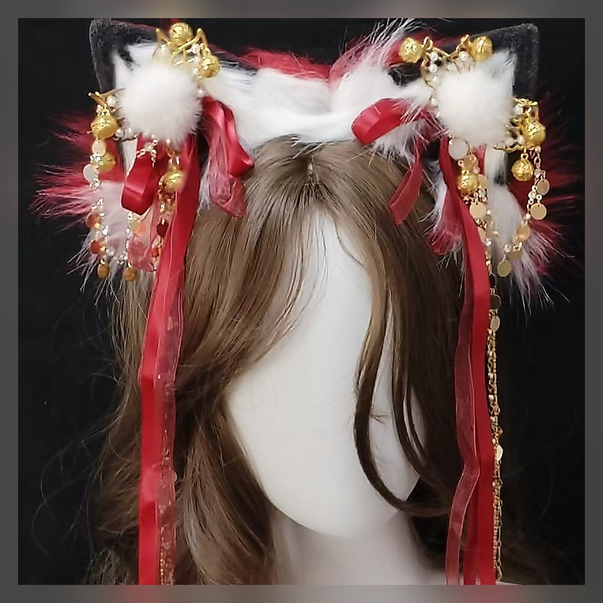 Crimson Tassel Ear Headband - Image 3