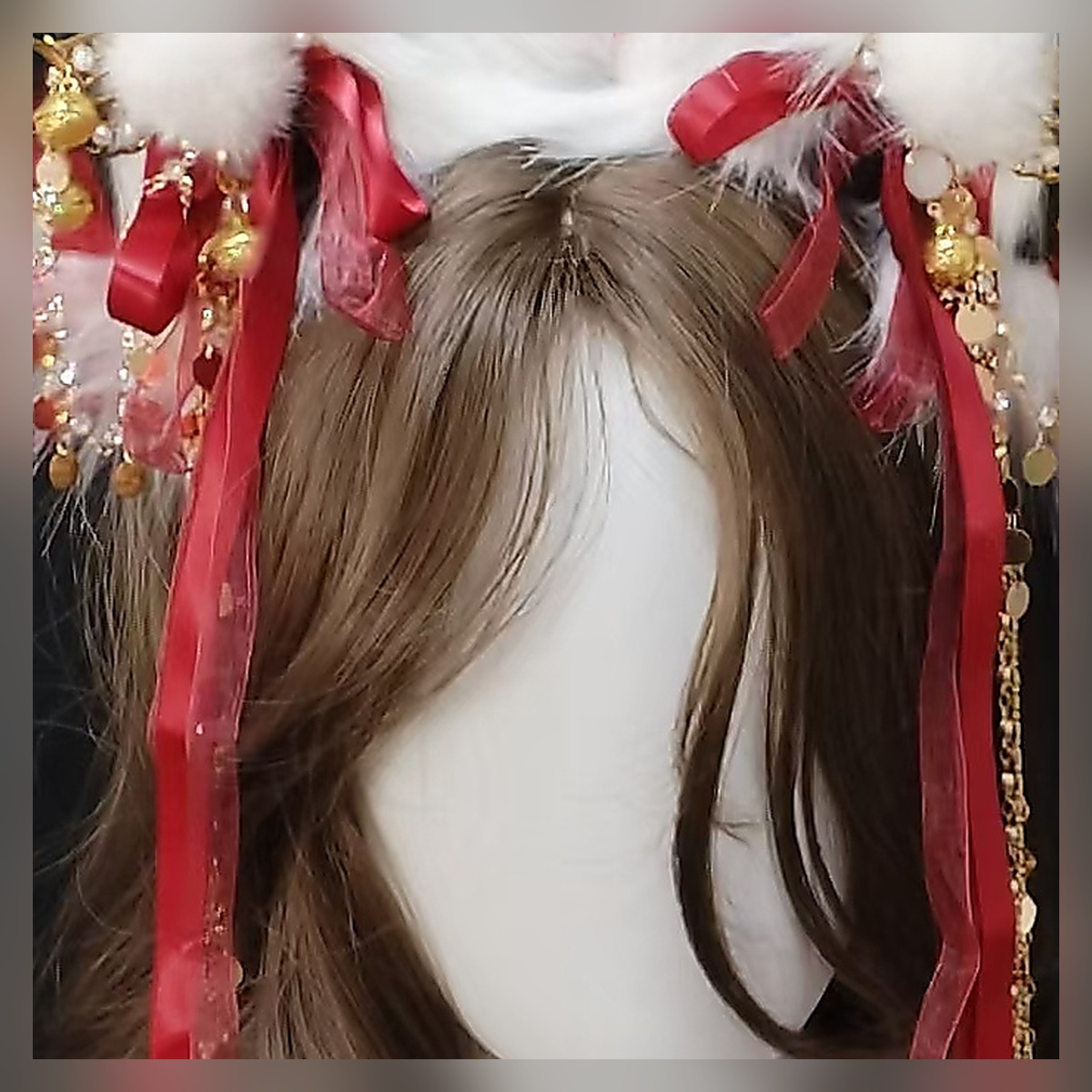 Crimson Tassel Ear Headband - Image 4