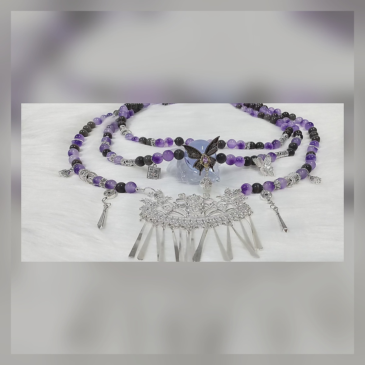 Lavender Bead Body Chain - Image 2