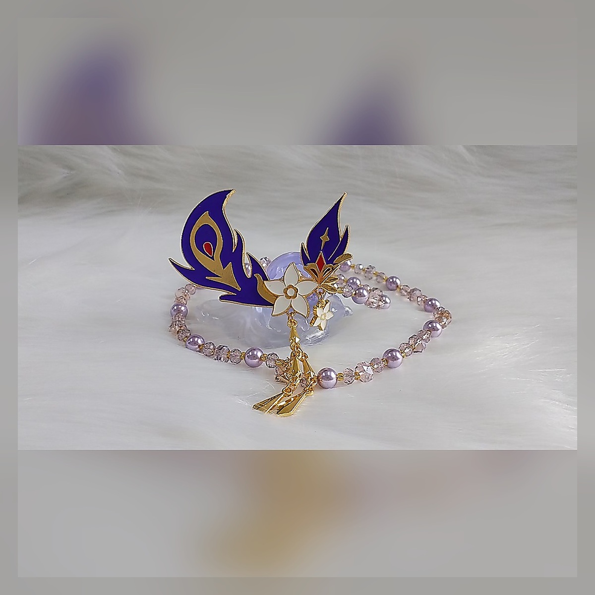 Butterfly Pearl Necklace - Image 3
