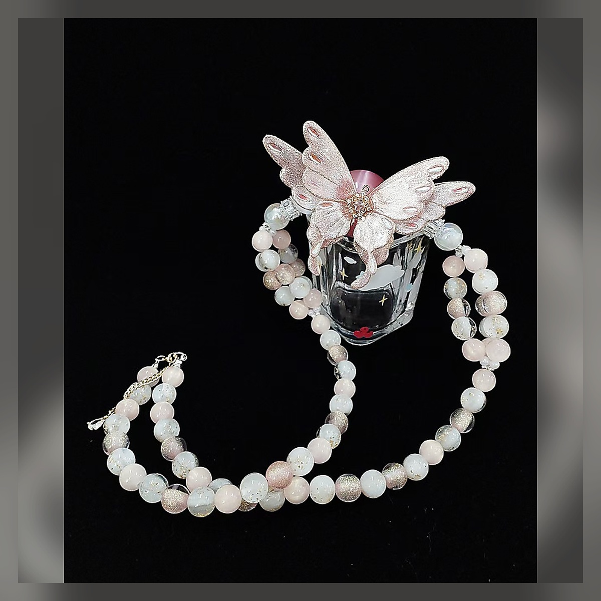 White Pearl Dragon Necklace - Image 3