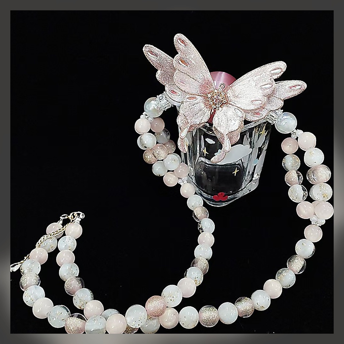 White Pearl Dragon Necklace - Image 4
