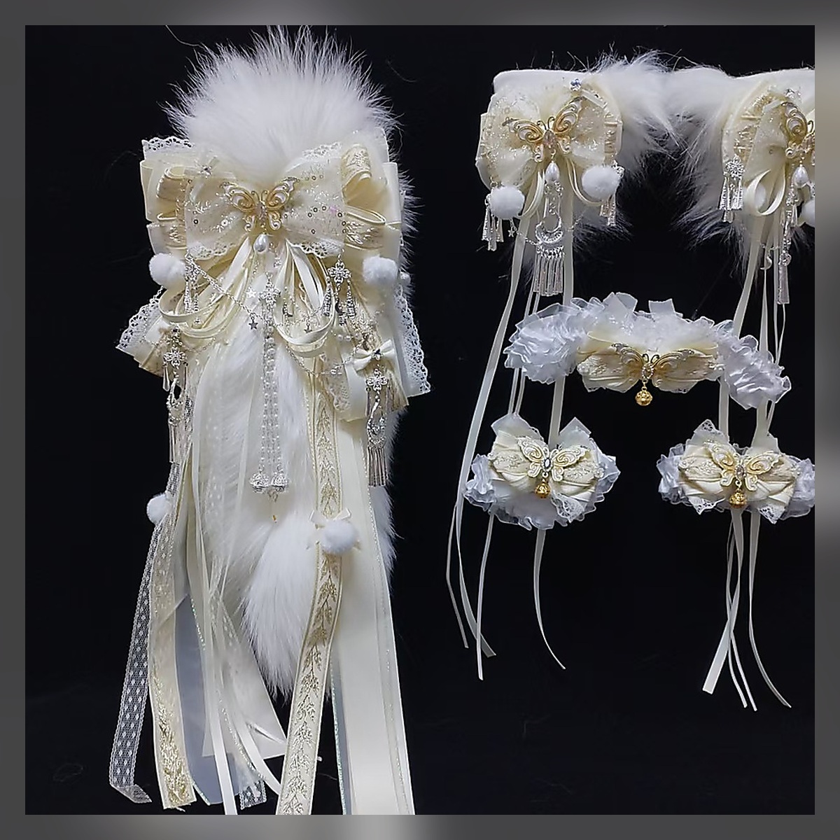 Ivory Rose Ear Set - Image 3