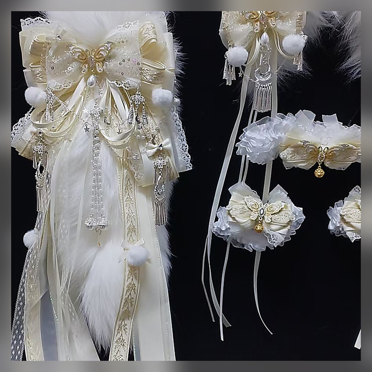 Ivory Rose Ear Set - Image 4