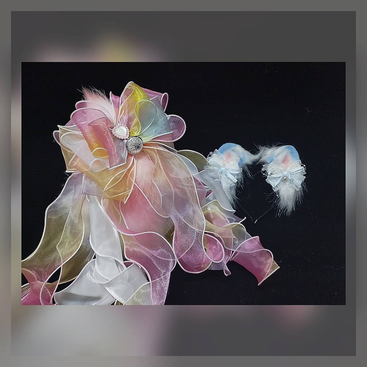 Pastel Flower Ear Clips - Image 2