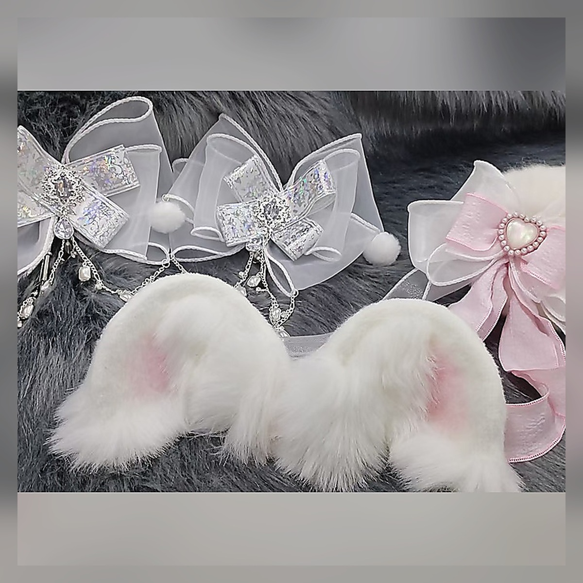 Ivory Bow Clip Set - Image 4
