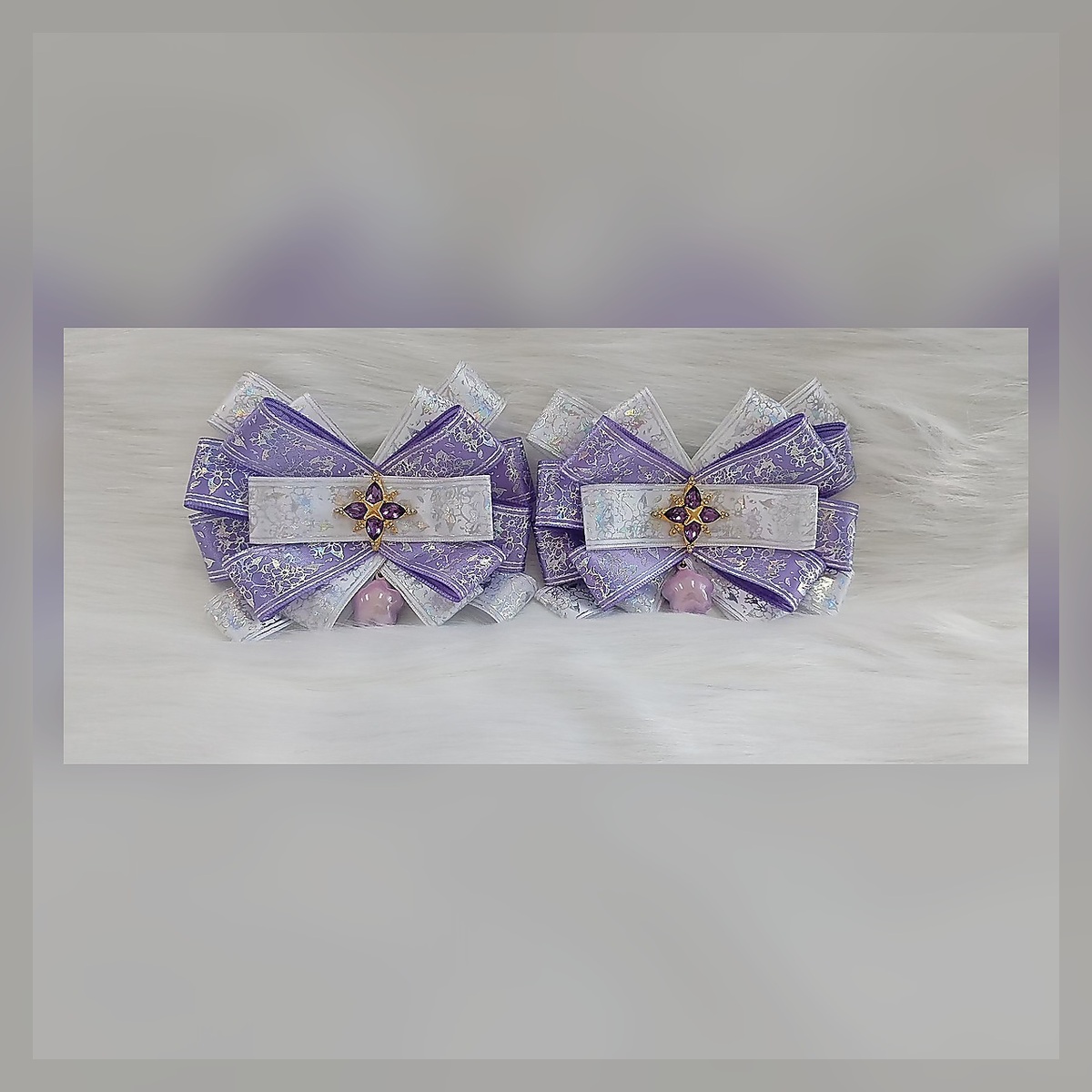 Lavender Bow Clip Set - Image 2