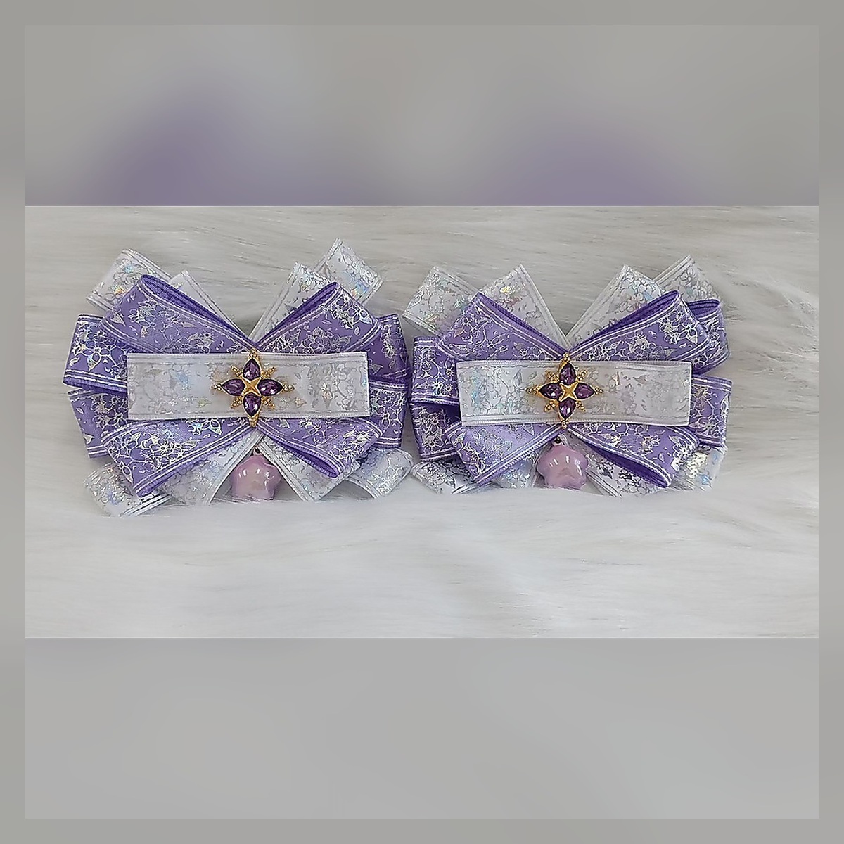 Lavender Bow Clip Set - Image 3