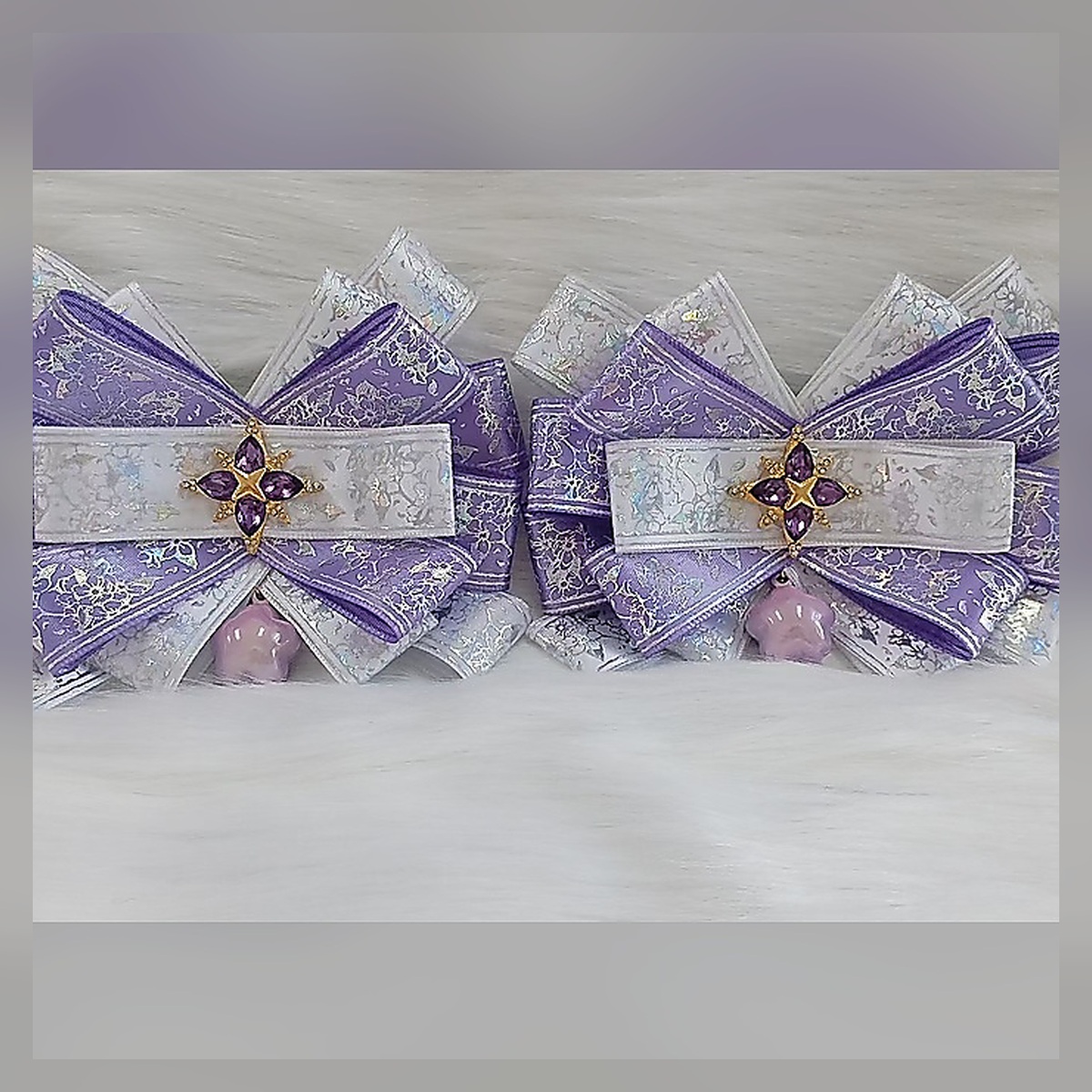 Lavender Bow Clip Set - Image 4