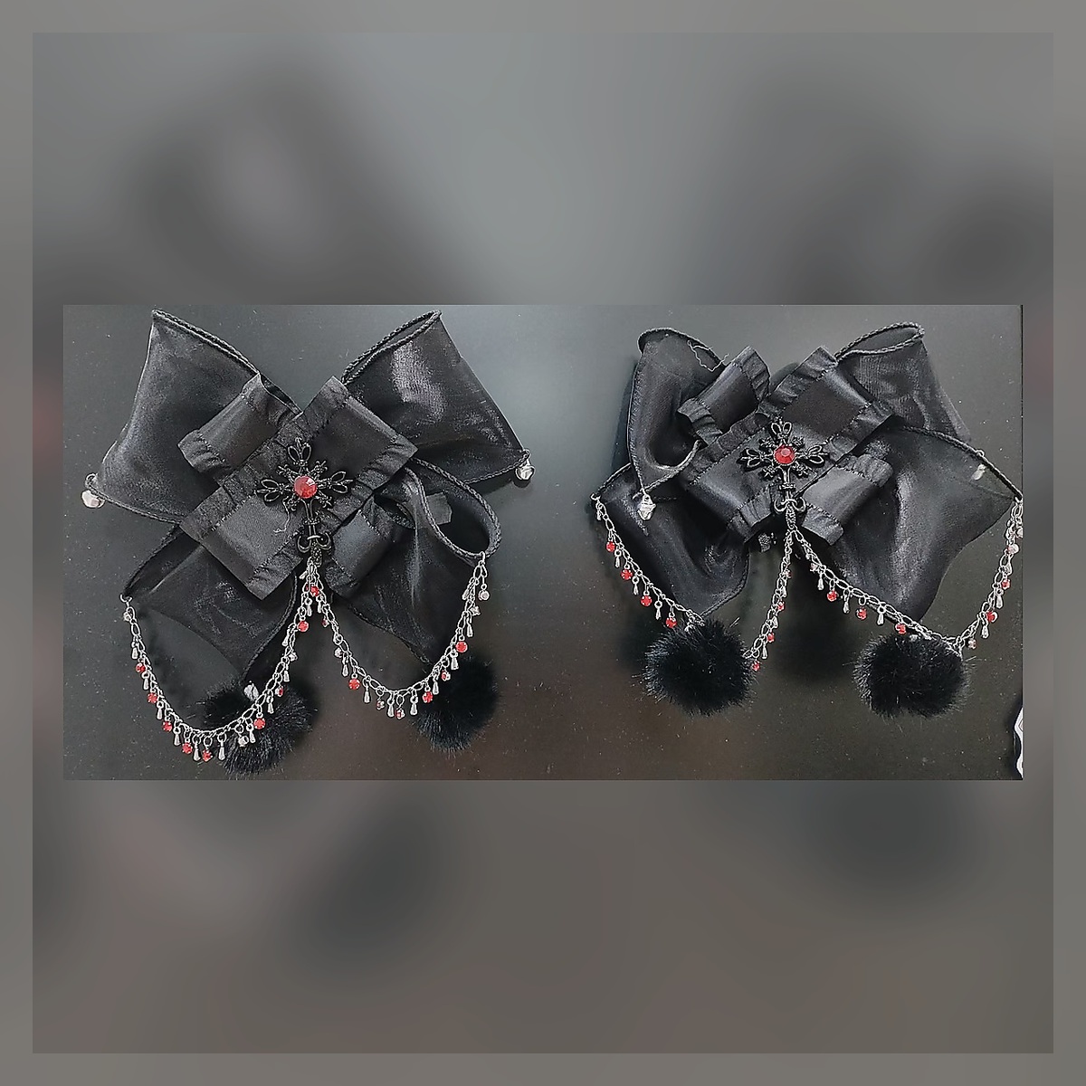 Noir Ribbon Clip Set - Image 2