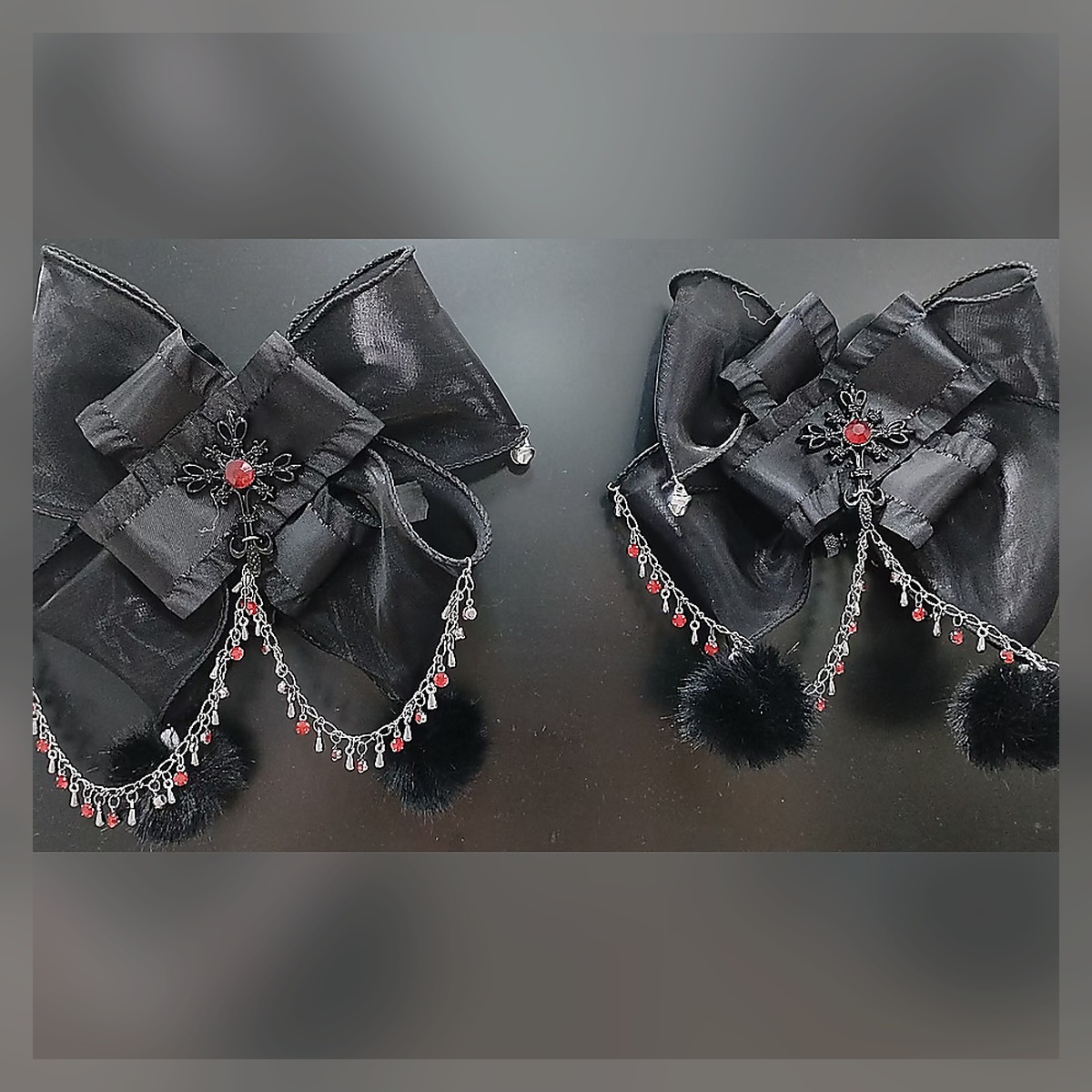 Noir Ribbon Clip Set - Image 3