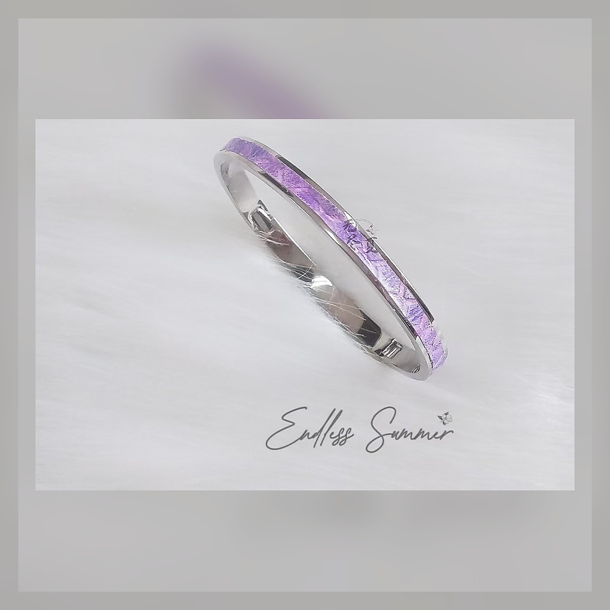 Lilac Resin Bracelet - Image 2